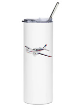 Beechcraft Baron 58P Stainless Steel Water Tumbler with straw - 20oz. picture