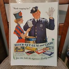 Vintage Magazine Ad  1937 Beech-Nut Gum and Candy Johnnie Walker Whisky    JH674 picture