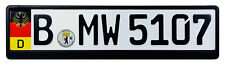 German License Plate with Coat of Arms Eagle + Flag for BMW, Mercedes, VW, Audi picture