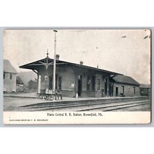 Postcard Posted 1909 Maine Divided Maine Central R R Station Brownfield #769 picture