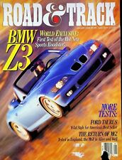 1996 BMW Z3 - CAR AND TRACK HOT ROD MAGAZINE, JANUARY 1996 GOOD USED CONDITION picture