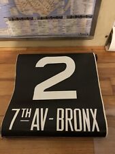 1961 NYC NY SUBWAY ROLL SIGN #2 LINE 7 AVENUE BRONX NEW LOTS FLATBUSH WAKEFIELD picture