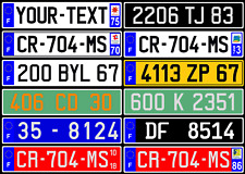 Custom European REFLECTIVE License Plate Tag Reproduction, ALL COUNTRIES picture