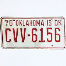 1978 United States Oklahoma Cleveland County Passenger License Plate CVV-6156 picture