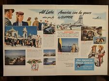1948 Pan America Airline Print Ad, Fly To South America By Clipper Airplane  picture