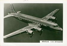 1950s USA aircraft Photo Douglas C-54 Skymaster Airplane in flight picture