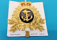 Canada Royal Canadian Navy RCN Officers Cap Badge Medal Pin Hallmarked picture