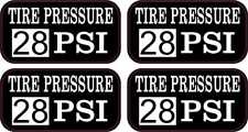 2in x 1in Tire Pressure 28 PSI Vinyl Stickers Car Truck Vehicle Bumper Decal picture
