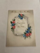 Vintage c.1950's Congratulations New Home Greeting Card  picture