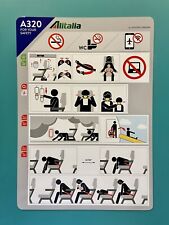 2017 ALITALIA AIRLINES SAFETY CARD--AIRBUS 320 picture