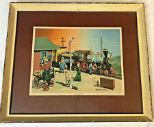 Rex Werner Casey Jones Lithograph Framed TRAINS picture