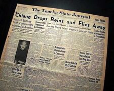 CHIANG KAI-SHEK Republic of China Leader Flees Nanking for Exile 1949 Newspaper  picture