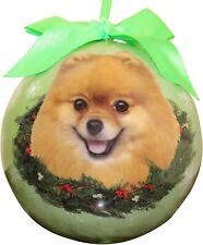 E & S Pet Pomeranian Christmas/Holiday Dog Ornament Shatter Proof Ball picture