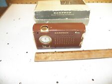 Vintage SAMPSON Model SC4000 Transistor Radio w/ Leather Case & Orig.Box - AS IS picture
