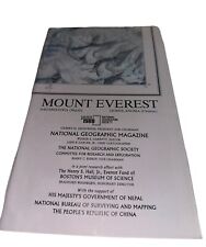 Mount Everest National Geographic Vintage Map November 1988 Tibet China picture