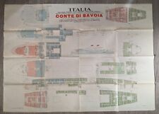 Italian Line - SS CONTE DI SAVOIA Special, Tourist, Third Class Tissue Deck Plan picture