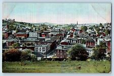 Staunton Virginia VA Postcard Birds Eye View Building Trees 1910 Vintage Antique picture