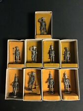 (9) MILITARY MINIATURES International Silver Company Mini Figures PEWTER Dupes  picture