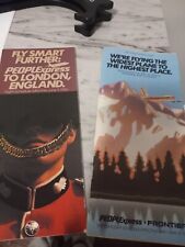 Two (2) PEOPLExpress timetables 1983 & 1986 Newark Airport Denver Frontier Air picture