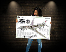 Dassault Falcon 8X cutaway poster  24
