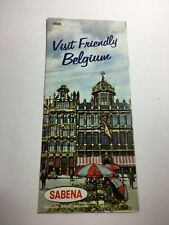 Vintage Sabena Belgian World Airlines Travel Brochure Tours 1965 picture