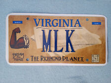 Expired Richmond Virginia Va  DMV Personalized License Plate Tag MLK Jr  King picture