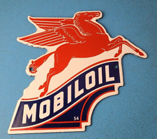 Vintage Mobil Gasoline Sign - Porcelain Pegasus Motor Oil Gas Pump Sign picture