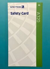 UNITED AIRLINES SAFETY CARD--AIRBUS 320--REV#1 picture