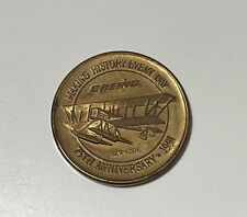 1991 Boeing 75th Anniversary Token - 1916-1991 75 Years, B&W 1916 picture