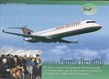 LARGE America West Airlines CRJ900 Data Postcard-Bombardier issued, 6inx4in picture
