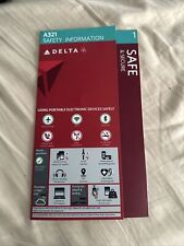 DELTA AIR LINES AIRBUS A321 SAFETY CARD 2020 SAFE & SECURE picture