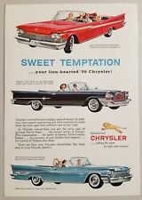 1959 Print Ad Chrysler Convertibles Windsor,300-E,New Yorker Cars picture
