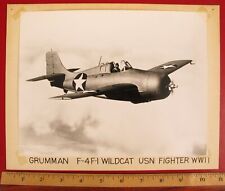 VINTAGE PHOTOGRAPH GRUMMAN F-4F-1 WILDCAT US NAVY USN FIGHTER MILITARY AIRPLANE picture