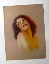 Vintage G.C. Orde Glamour Girl Pinup Picture Red Head w/ Dreamy Blue Eyes picture