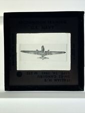 WWII USAF Recognition Training Glass Slide Military US NAVY Canguru Italian SM82 picture