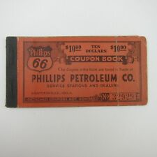 Phillips 66 Phillips Petroleum Co Gasoline Coupon Book Gas Station Vintage 1940s picture