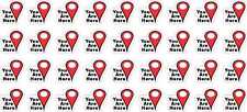 0.5in x 0.5in You Are Here Map Pointer Vinyl Stickers Globe Travel Decals picture
