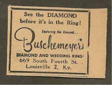 LOUISVILLE TIMES MAY 20, 1959 AD FOR BUSCHEMEYER'S DIAMOND & WEDDING RINGS picture