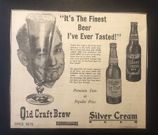 1950’s Silver Cream & Old Craft Beer Michigan Brewing Co Newspaper Ad picture