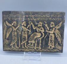 Beautiful Old Near Eastern Anunnaki King With Salve Historical Story Engraving picture