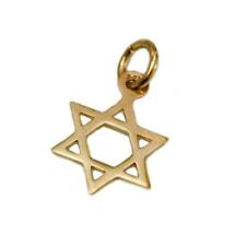 Support Israel with Tiny Star of David Jewish Pendant 14K Solid Gold Magen David picture
