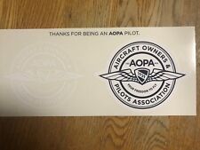 AOPA AIRCRAFT OWNERS & PILOTS ASSOCIATION STICKER (2) CLEAR / BLUE BRAND NEW picture
