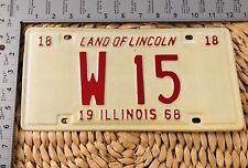 1968 Illinois TRAILER License Plate ALPCA Garage Decor W15 Low Number picture