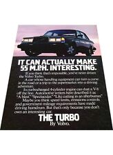 1982 1983 Volvo Turbo Sedan -  Original Vintage Advertisement Print Car Ad J427 picture
