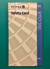 2019 UNITED AIRLINES SAFETY CARD--757-200S Rev 1 picture