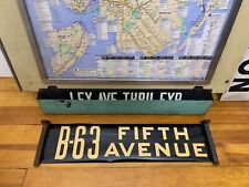 NYC NY BUS ROLL SIGN BROOKLYN FIFTH AVENUE MANHATTAN HARLEM GREENWICH VILLAGE picture