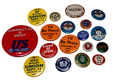 Lot of 18 Vintage Teamsters And Trade Union Pinback Buttons picture