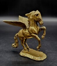 Vintage Mythical Winged Horse Pegasus Solid Brass Figurine on Base picture