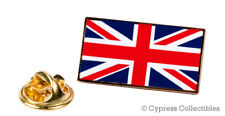 UK FLAG ENAMEL LAPEL PIN GOLD BORDER UNION JACK United Kingdom British TIE TACK picture