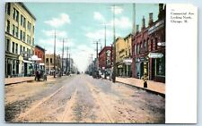 Postcard Commercial Ave looking North, Chicago IL A191 picture